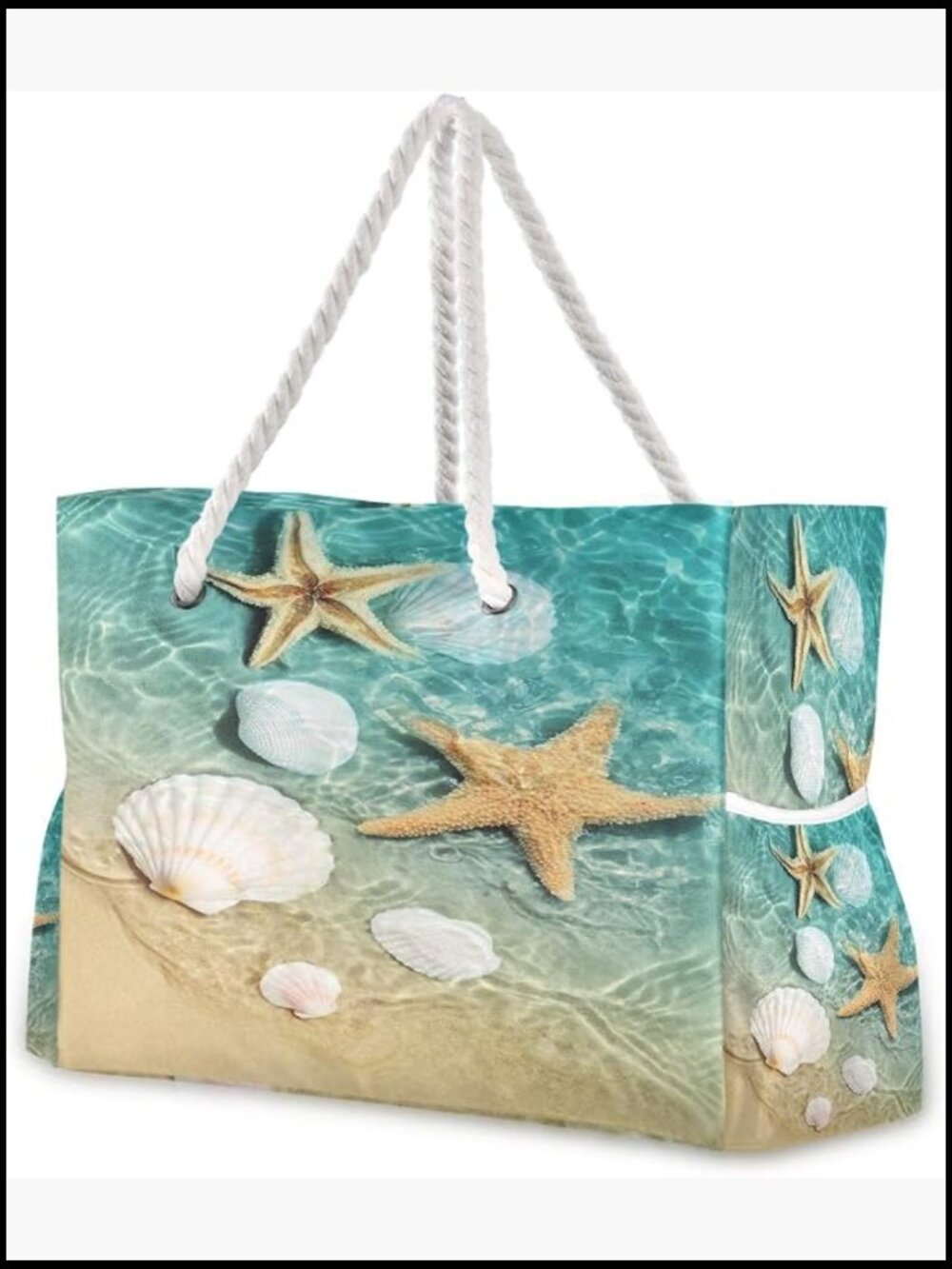 Large Canvas Tote Water Resistant Shoulder Bag for Beach Gym Travel Everyday